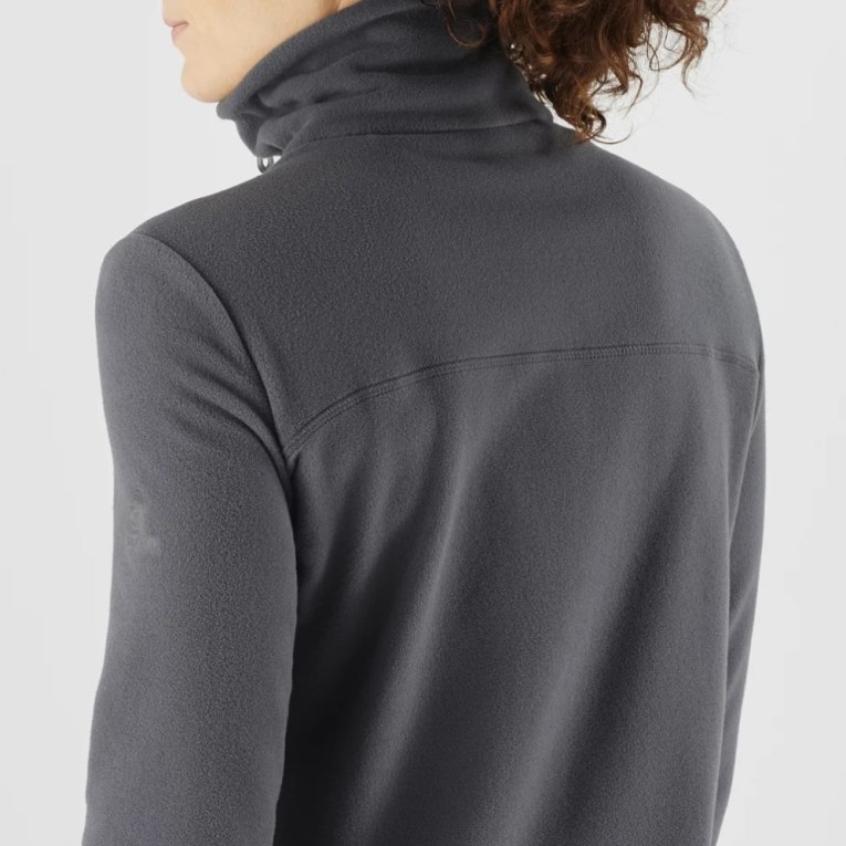 Chaquetas Salomon Essential Cosy Fleece Full Zip Mujer Negros | MX TNUW405